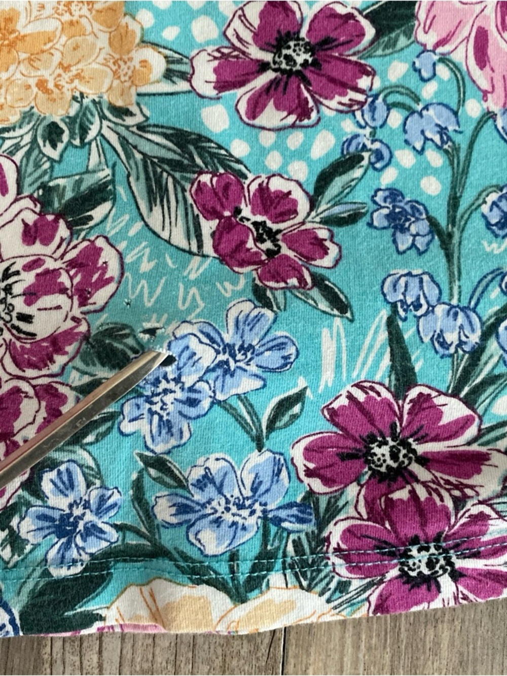 Caribbean Joe Women’s Floral Tropical Pullover Shirt Distressed Large (READ)👇 - Picture 3 of 7